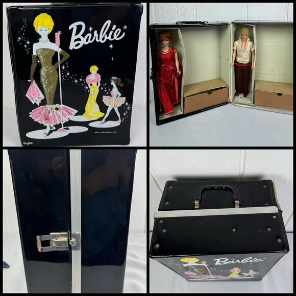 Huge Vtg 1960s Barbie Ken Dolls Lot Clothes Accessories Double Case - Picture 2 of 16